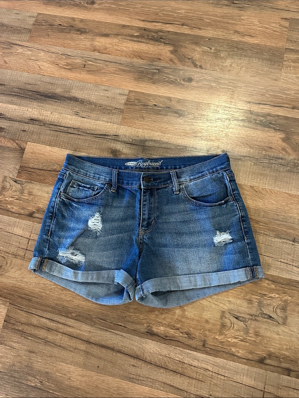 Old Navy Shorts in Medium Wash - Cuffed with Holes